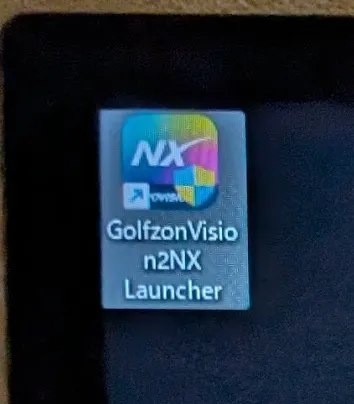 デスクトップにある GolfzonVision2NX Launcher のショートカットアイコン